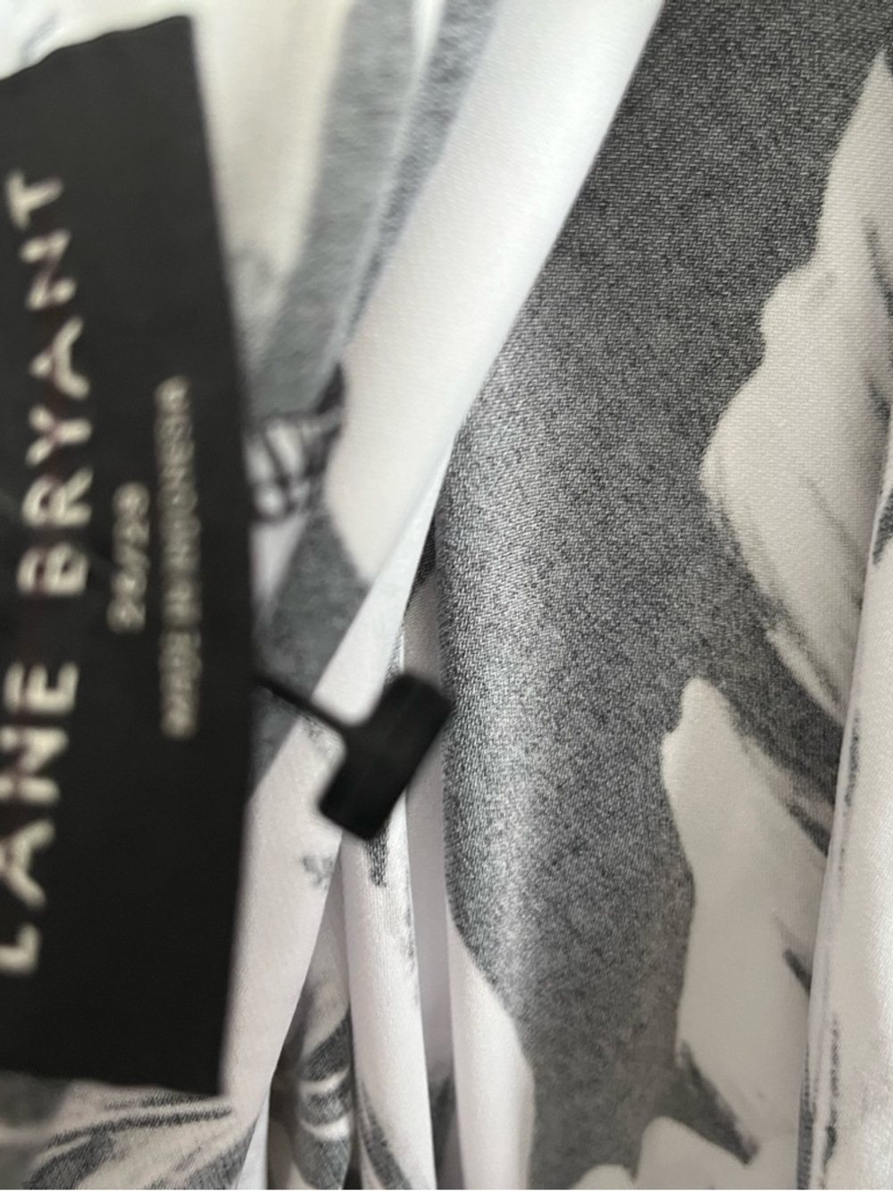 Lane Bryant Black and White Tropical Print A-Line Skirt - Picture 15 of 16